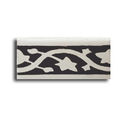 Black floral cement mosaic skirting