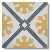 floral yellow cement tile