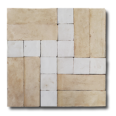 Zellige STOCK Ref: Mosaic 2 blanc