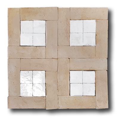 Zellige STOCK Ref: Mosaic 1 white
