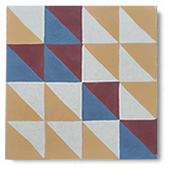 traditional geometric cement tile