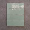 Zellige verde agua baldosa de terracotta hecha a mano y esmaltado con cristal