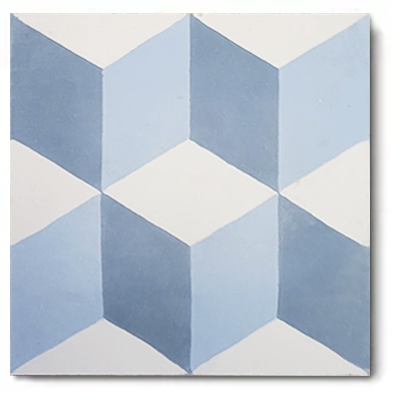 Encaustic tiles retro or vintage blue stock