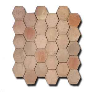 Lajes hexagonais de barro cozido