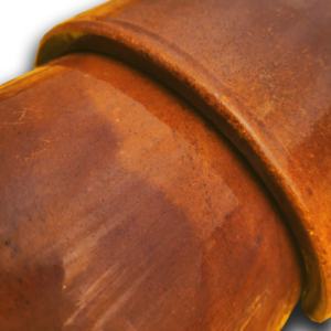 Teja Decorativa Curva Marrón