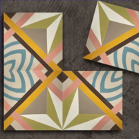 Baldosas hidráulicas | Suelo hidráulico | Crafted Tiles Baldosa Hidraulica Stock Ref: Sq20026-1